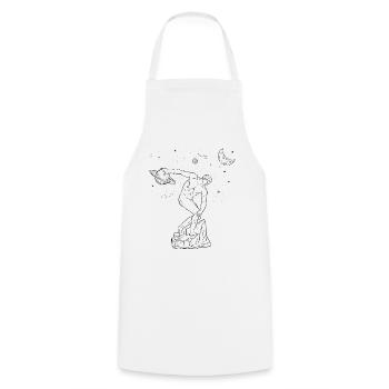 Discobolus esthétique céleste par Myron Planet - Tablier de cuisine - blanc - Devant - AI Model Male 185 dark (185cm)