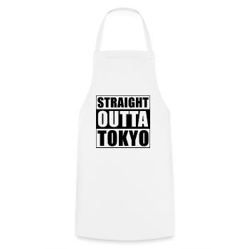 Straight outta Tokyo - Cooking Apron - white - Front - AI Model Male 185 dark (185cm)