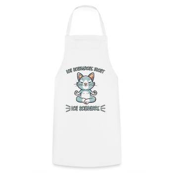 Schnurren Schnarchen Katze Lustige Spruch Geschenk - Kochschürze - Weiß - Vorne - AI Model Male 185 dark (185cm)