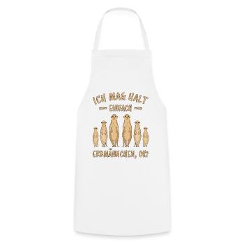 Erdmännchen Lustige Spruch Tier Mangusten Geschenk - Kochschürze - Weiß - Vorne - AI Model Male 185 dark (185cm)