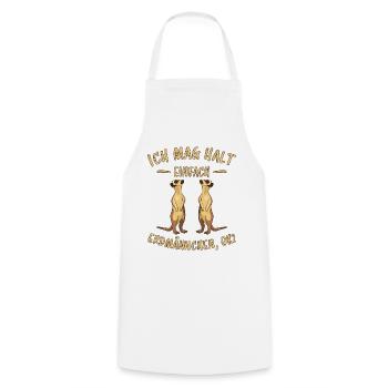 Erdmännchen Lustige Spruch Tier Mangusten Geschenk - Kochschürze - Weiß - Vorne - AI Model Male 185 dark (185cm)