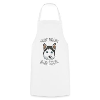 Best Husky Dad Fun Spruch Siberian Husky Geschenk - Kochschürze - Weiß - Vorne - AI Model Male 185 dark (185cm)