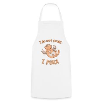 Purring Snoring Sleep Saying Cats Gift - Cooking Apron - white - Front - AI Model Male 185 dark (185cm)