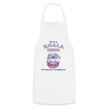 Koala Saying Australia Marsupial Koalas Gift - Cooking Apron - white - Front - AI Model Male 185 dark (185cm)