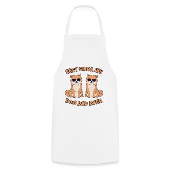 Shiba Inu Dad Dog Fun Saying Shiba Inu Gift - Cooking Apron - white - Front - AI Model Male 185 dark (185cm)