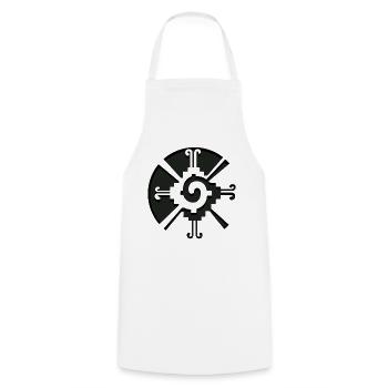 Hunab Ku Ometeotl Aztèques Maya Inca Toltèques - Tablier de cuisine - blanc - Devant - AI Model Male 185 dark (185cm)
