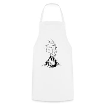 Zombiecore Ästhetische Erdbeermilch Zombie - Kochschürze - Weiß - Vorne - AI Model Male 185 dark (185cm)