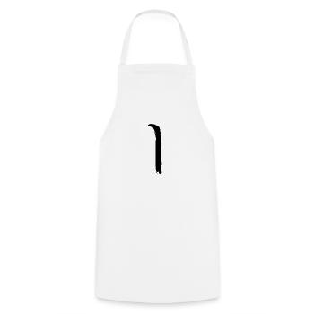 Korean letter I - Cooking Apron - white - Front - AI Model Male 185 dark (185cm)