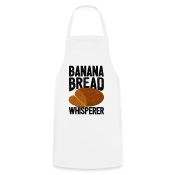 Funny bread baker - Cooking Apron - white - Front - AI Model Male 185 dark (185cm)