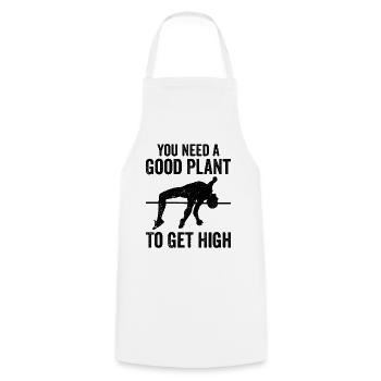 Fun pole vault - Cooking Apron - white - Front - AI Model Male 185 dark (185cm)