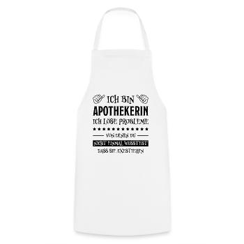 Apothekerin Lustige Spruch Beruf Apotheke Geschenk - Kochschürze - Weiß - Vorne - AI Model Male 185 dark (185cm)