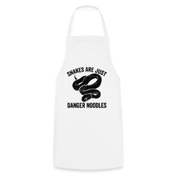 Les serpents drôles ne sont que des nouilles dangereuses - Tablier de cuisine - blanc - Devant - AI Model Male 185 dark (185cm)