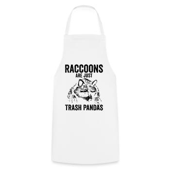 Funny raccoons are just garbage pandas - Cooking Apron - white - Front - AI Model Male 185 dark (185cm)