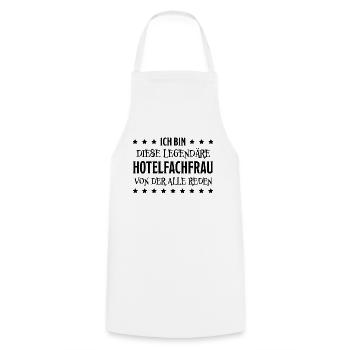 Hotelfachfrau Lustig Spruch Hotelfachfrau Geschenk - Kochschürze - Weiß - Vorne - AI Model Male 185 dark (185cm)