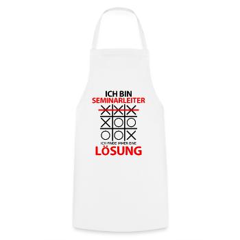 Seminarleiter Danke Abschied Geschenkidee Spruch - Kochschürze - Weiß - Vorne - AI Model Male 185 dark (185cm)