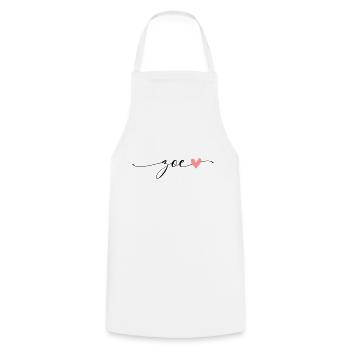 Zoé, Nom, Prénom, Calligraphie, Script - Tablier de cuisine - blanc - Devant - AI Model Male 185 dark (185cm)