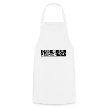 Origin Reunion 974 - v2 - Cooking Apron - white - Front - AI Model Male 185 dark (185cm)