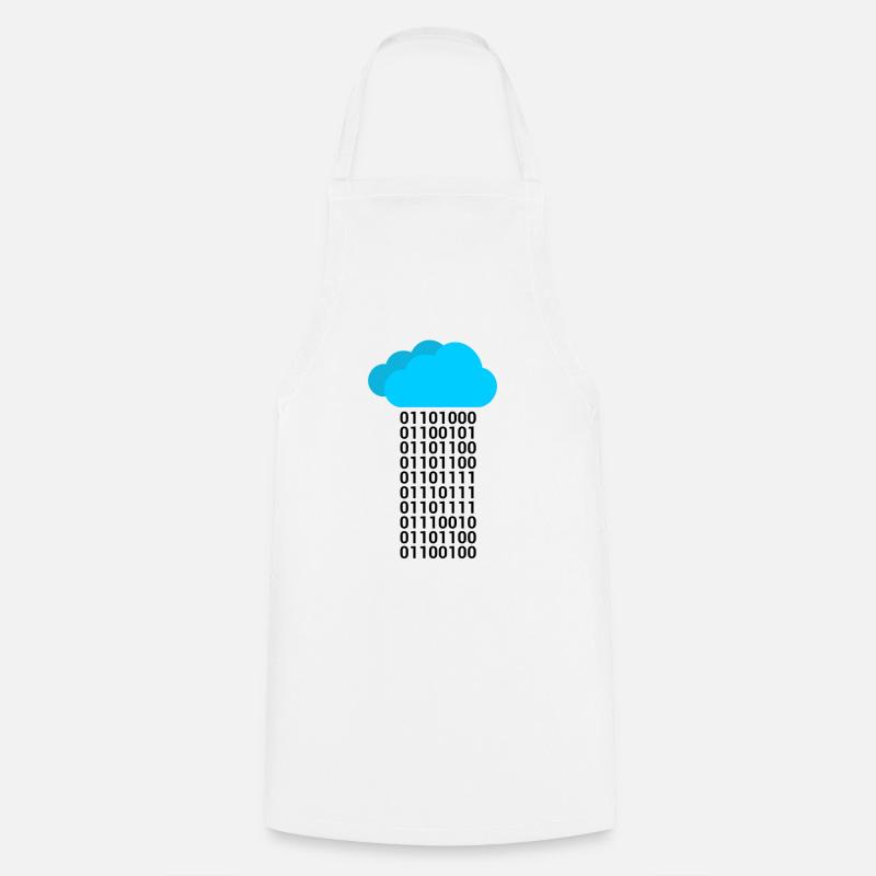 Informatik Binäre Wolke Cloud - Kochschürze - Weiß