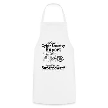 Cyber Security Expert - Cooking Apron - white - Front - AI Model Male 185 dark (185cm)
