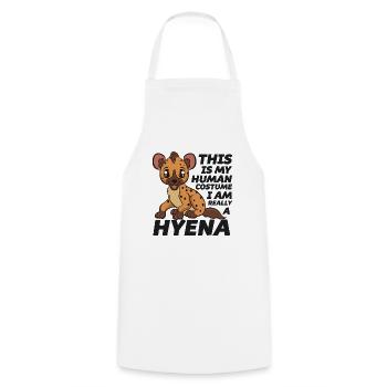Drôle Hyène Amant Cadeau Hyène mignonne Hyène - Tablier de cuisine - blanc - Devant - AI Model Male 185 dark (185cm)