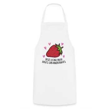Nur Ein Mädchen Das Erdbeeren Liebt Cooles - Kochschürze - Weiß - Vorne - AI Model Male 185 dark (185cm)