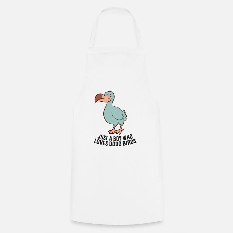 Juste un garçon qui aime les oiseaux dodo - Tablier de cuisine - blanc