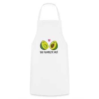 Cute Avocado In The Pocket Vegan Food Avocdao In - Cooking Apron - white - Front - AI Model Male 185 dark (185cm)