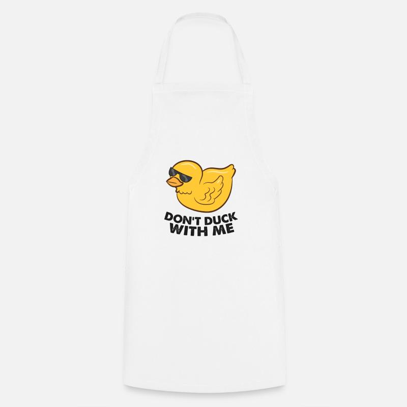 Funny Rubber Duck Don't Duck med mig Sweet Duck - Forklæde - hvid