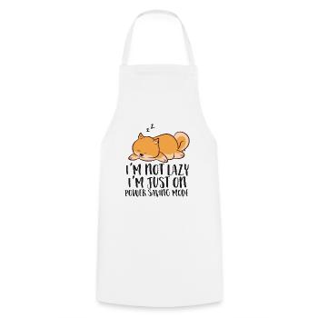 Shiba Inu Power Saving Mode Shiba Inu Chien - Tablier de cuisine - blanc - Devant - AI Model Male 185 dark (185cm)