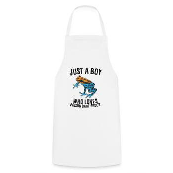 Juste un garçon qui aime les grenouilles flèches empoisonnées - Tablier de cuisine - blanc - Devant - AI Model Male 185 dark (185cm)