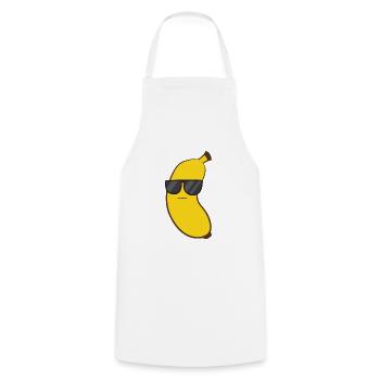 Banane d’été avec lunettes de soleil enfants fruits - Tablier de cuisine - blanc - Devant - AI Model Male 185 dark (185cm)