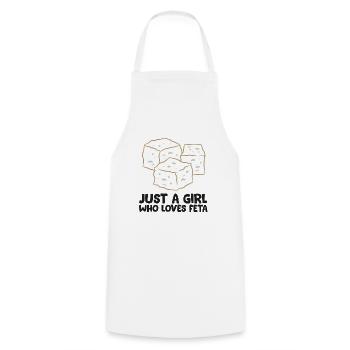 Just a Girl Who Loves Feta Cheese - Cooking Apron - white - Front - AI Model Male 185 dark (185cm)
