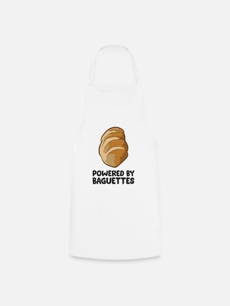 Propulsé par Baguettes Love Baguettes - Tablier de cuisine - blanc