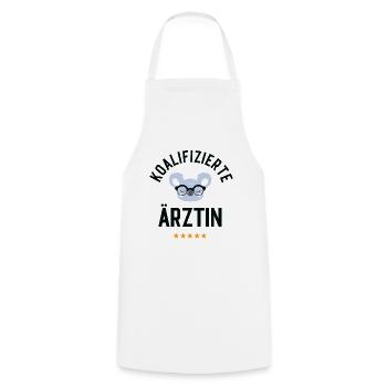 Koalifizierte Ärztin Geschenk Lustig - Kochschürze - Weiß - Vorne - AI Model Male 185 dark (185cm)