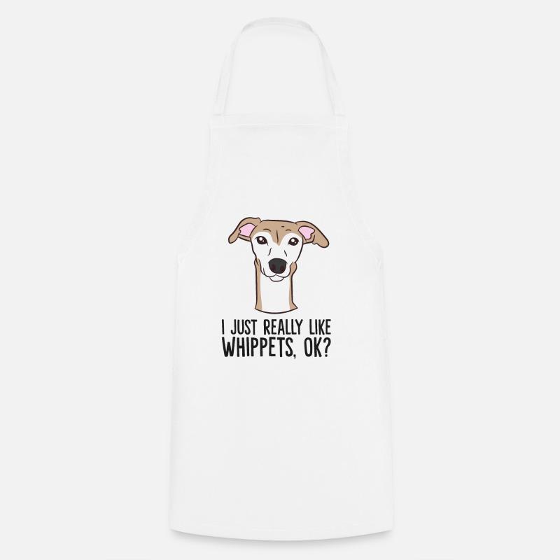 J’aime vraiment les Whippets - Tablier de cuisine - blanc