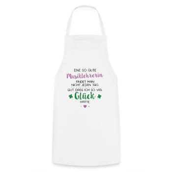 Ich hatte Glück Musiklehrerin Geschenk Spruch - Kochschürze - Weiß - Vorne - AI Model Male 185 dark (185cm)