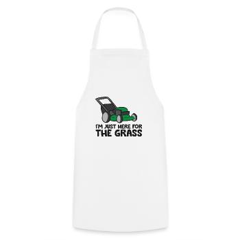 I'm Just Here For The Grass Lawn Mower Grass - Cooking Apron - white - Front - AI Model Male 185 dark (185cm)
