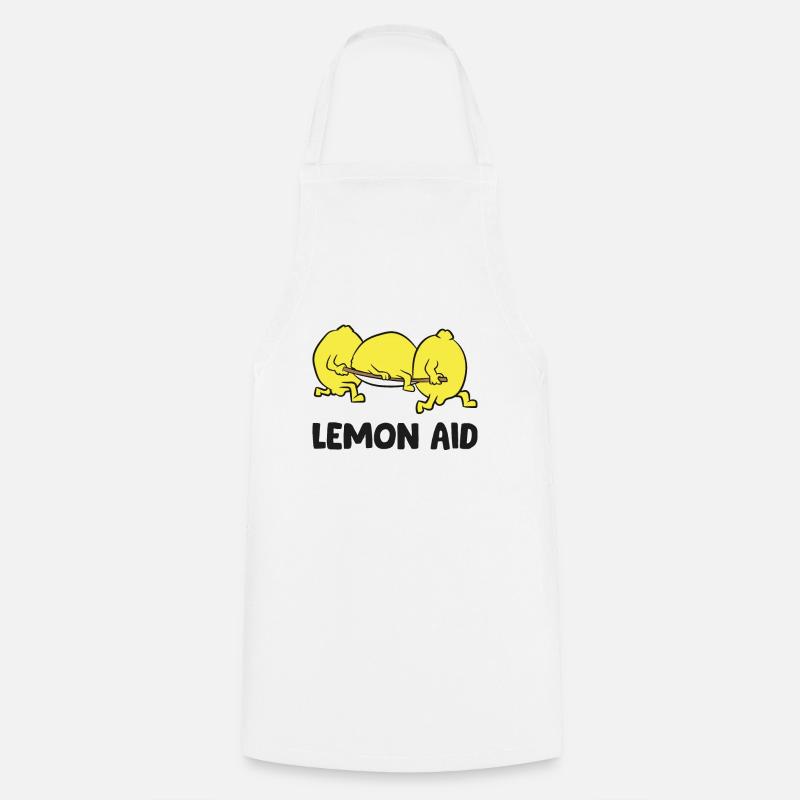 Funny Lemons Lover Lemon Aid Lemon Pun - Cooking Apron - white