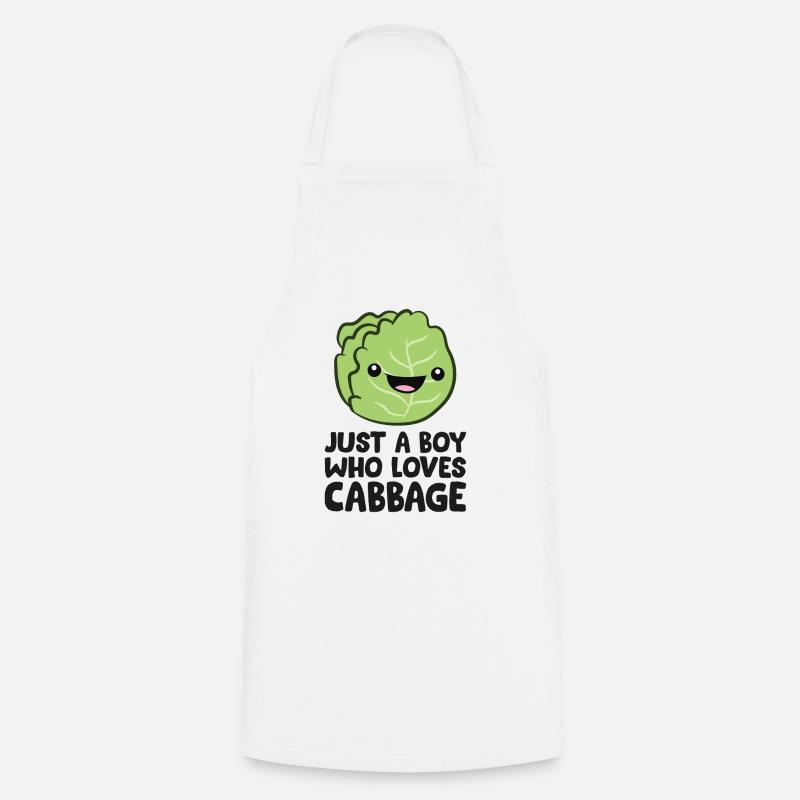 Nur ein Junge, der den Kohl liebt - Kochschürze - Weiß