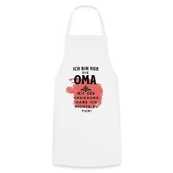 Oma hat nichts mit der Erziehung zu tun - Kochschürze - Weiß - Vorne - AI Model Male 185 dark (185cm)