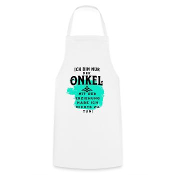 Der Onkel und die Erziehung - Kochschürze - Weiß - Vorne - AI Model Male 185 dark (185cm)