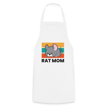 Rat Mom Funny Rat Owner Rat Mama Funny Rats - Cooking Apron - white - Front - AI Model Male 185 dark (185cm)