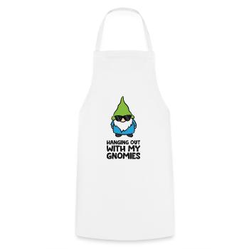 Hanging Out With My Gnomies Funny Gnome - Cooking Apron - white - Front - AI Model Male 185 dark (185cm)