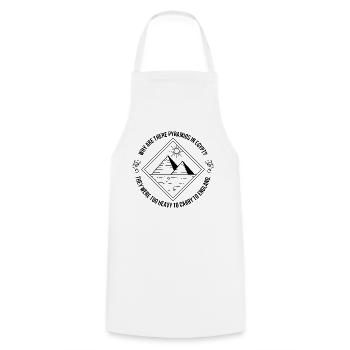 Pourquoi y a-t-il des pyramides en Egypte - Tablier de cuisine - blanc - Devant - AI Model Male 185 dark (185cm)