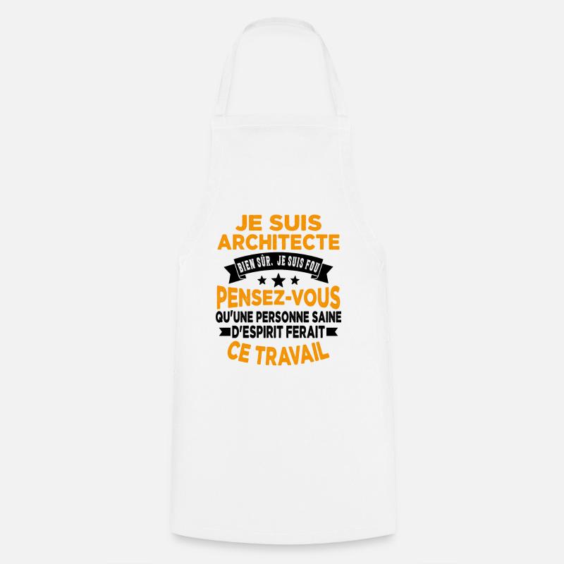 idée cadeau architectes pour un architecte - Tablier de cuisine - blanc