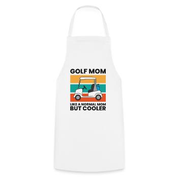 Golf Maman comme une maman normale mais plus cool Golf drôle - Tablier de cuisine - blanc - Devant - AI Model Male 185 dark (185cm)
