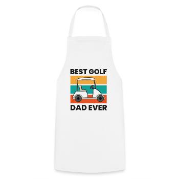 Best Golf Dad Ever Papa Father Funny Golfing - Cooking Apron - white - Front - AI Model Male 185 dark (185cm)