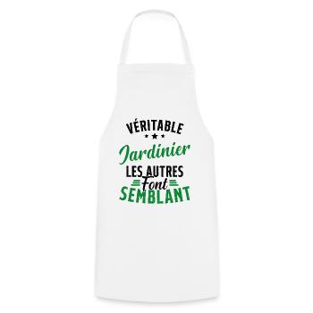 Véritable Jardinier Les Autres Font Semblant - Tablier de cuisine - blanc - Devant - AI Model Male 185 dark (185cm)