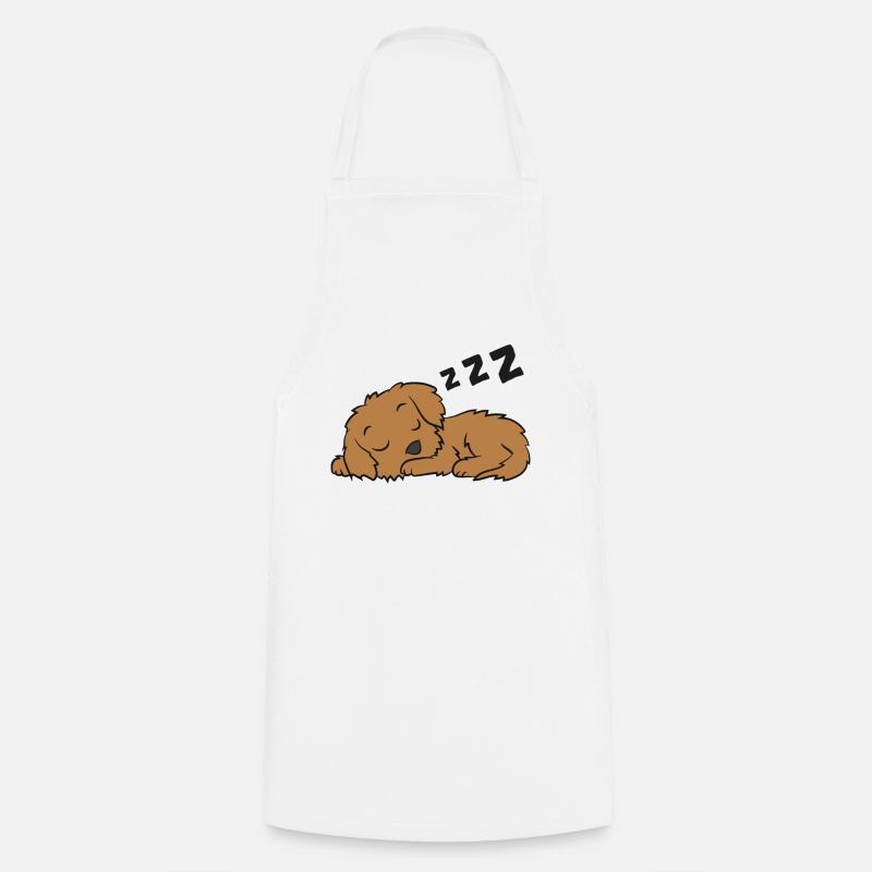 Cockapoo Hund Pyjama Lustig Schlafender Cockapoo - Kochschürze - Weiß