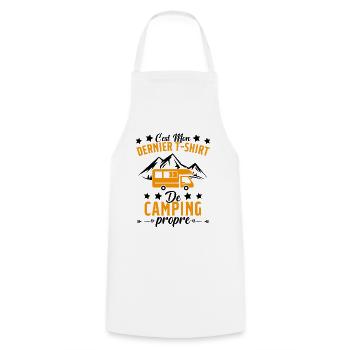 Mon Dernier T-shirt de Camping Cadeau - Tablier de cuisine - blanc - Devant - AI Model Male 185 dark (185cm)